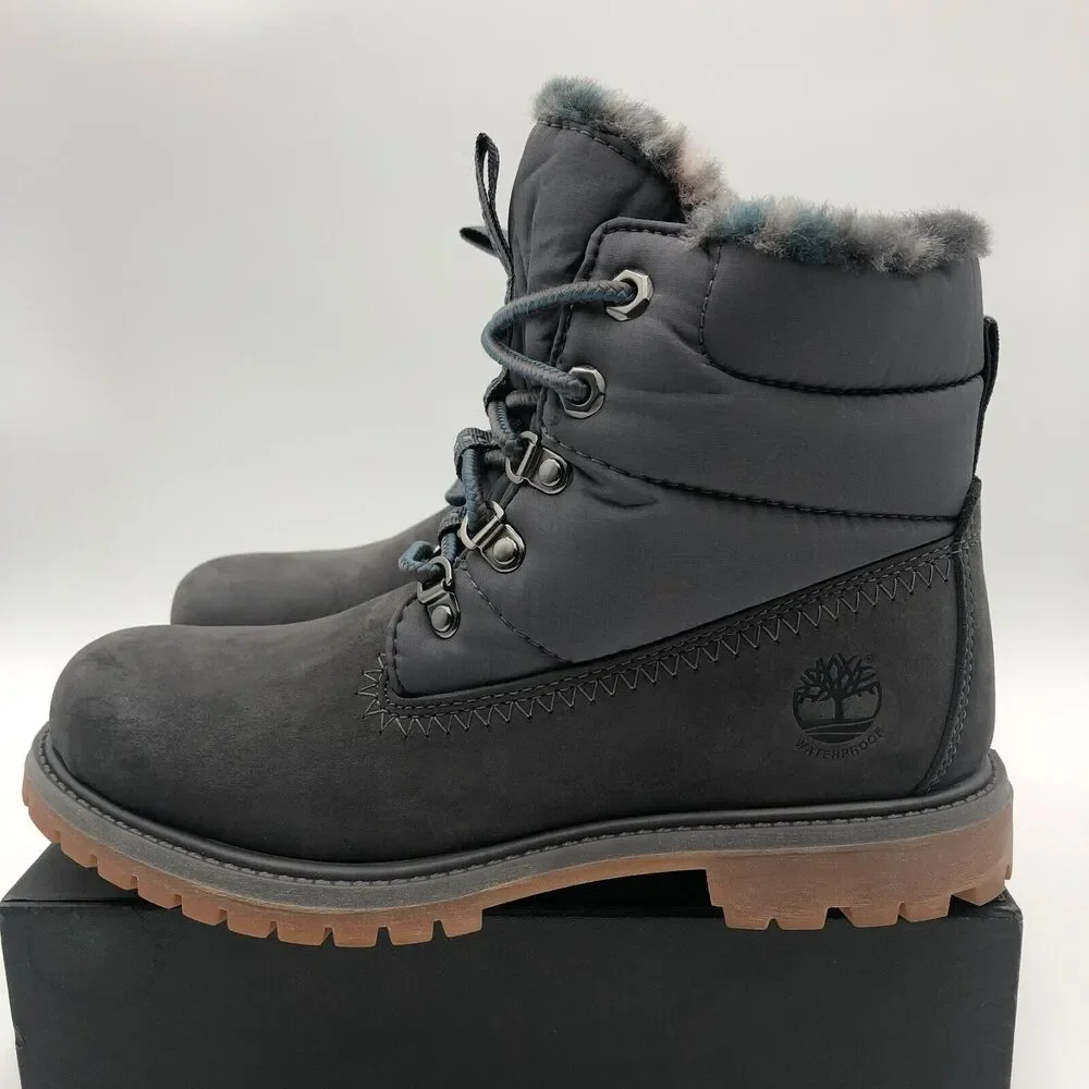 Women's Gray Winter Boots - Picture 7 of 16